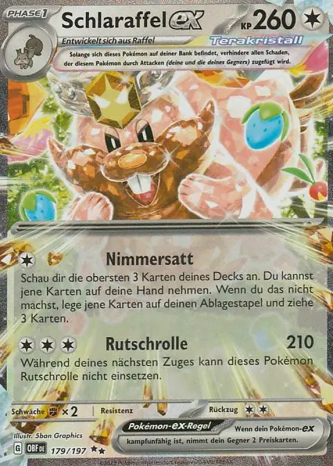 Pokemon karte aus dem Set Obsidianflammen