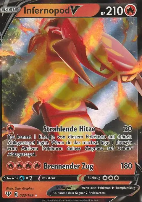 Pokemon Karte aus dem Set Flammende Finsternis