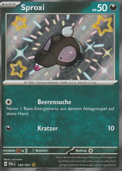 Pokemon Karte aus dem Set Paldeas Schicksale