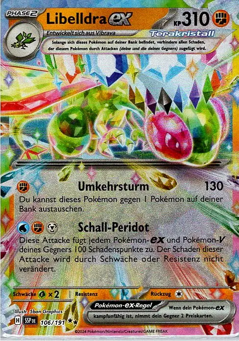 Libelldra EX (SSP 106) – Pokémon Karte aus Stürmische Funken Deutsch