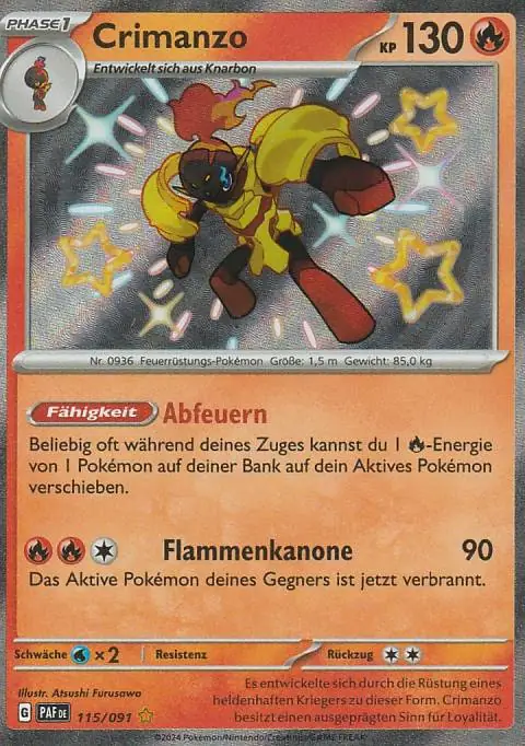 Pokemon Karte aus dem Set Paldeas Schicksale