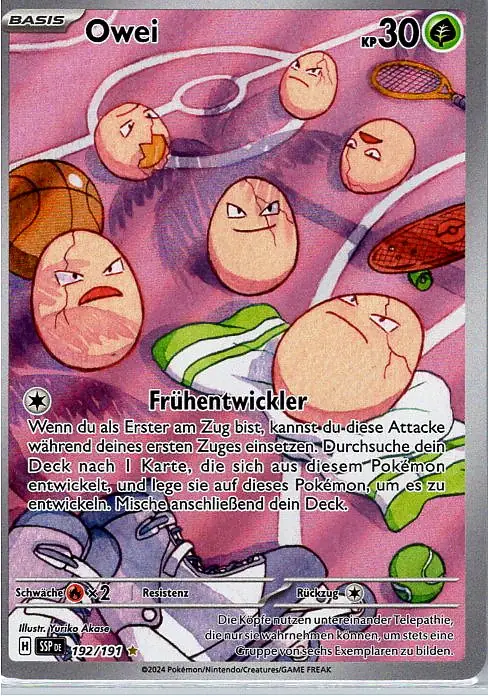 Owei (SSP 192) – Pokémon Illustration Karte aus Stürmische Funken Deutsch