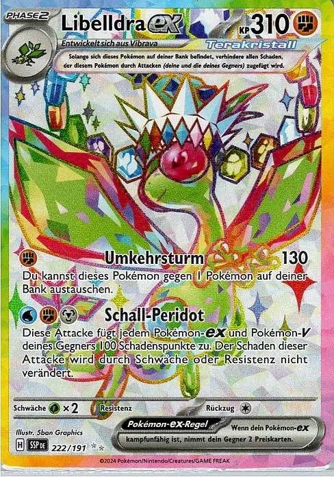 Libelldra EX (SSP 222) – Pokémon Karte aus Stürmische Funken Deutsch